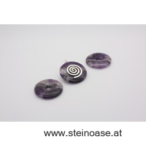 1 Stk. Donut 40mm Amethyst Chevron dunkel